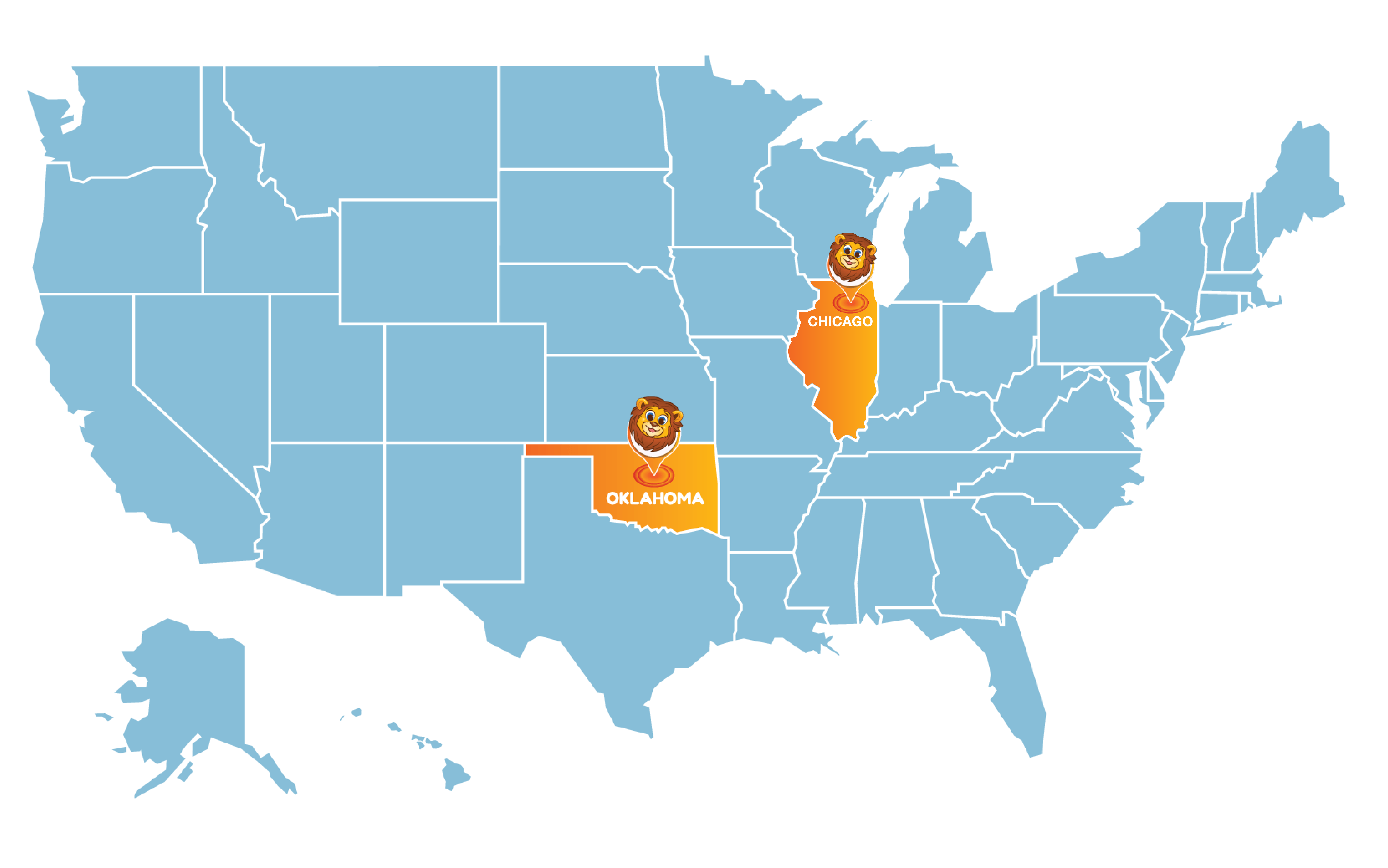 United States Locations Map